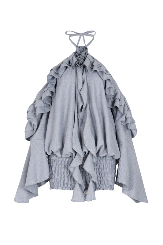 Tessa Mini Dress - Cloud Blue