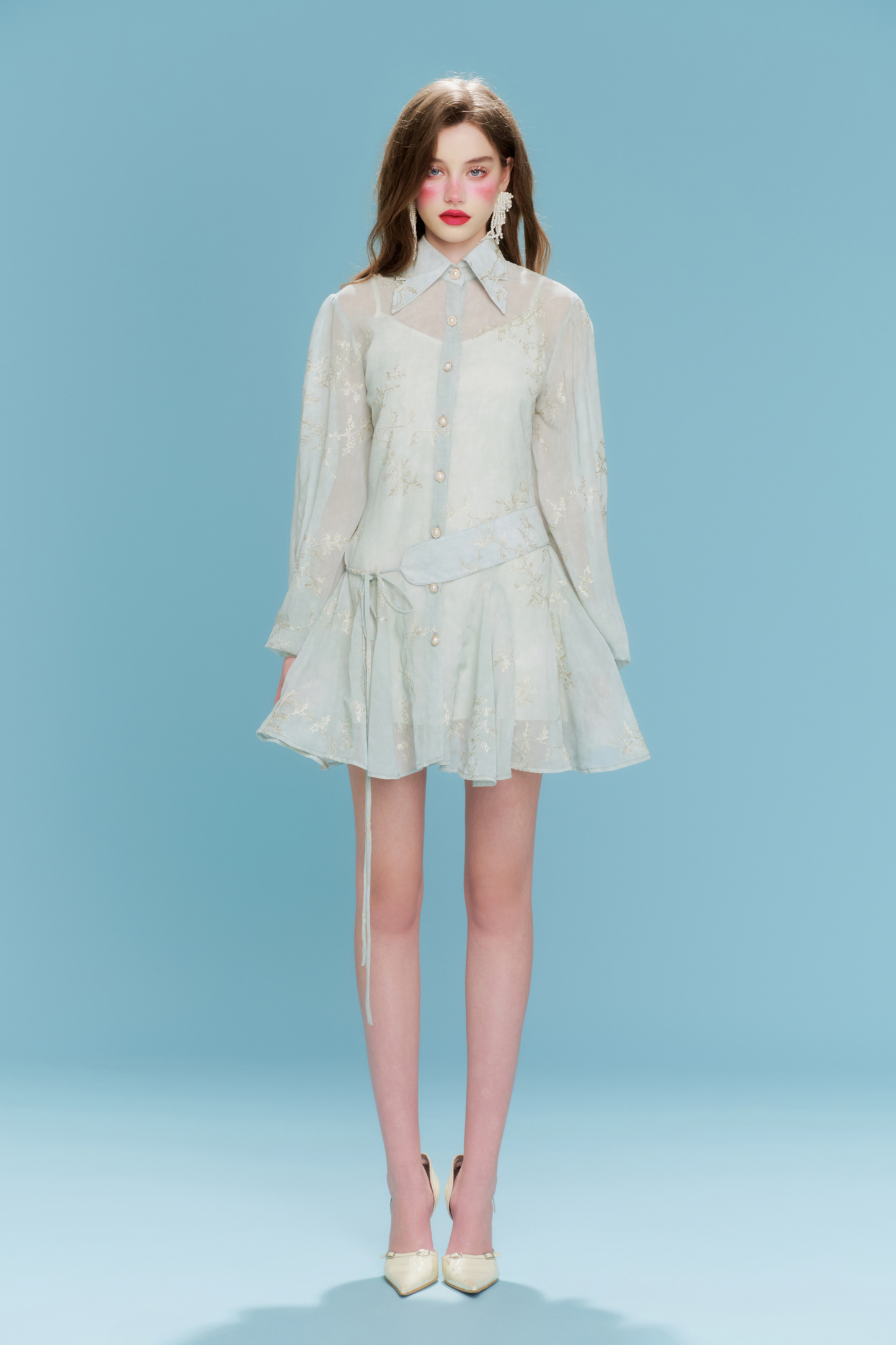Élise Mint Mini Dress