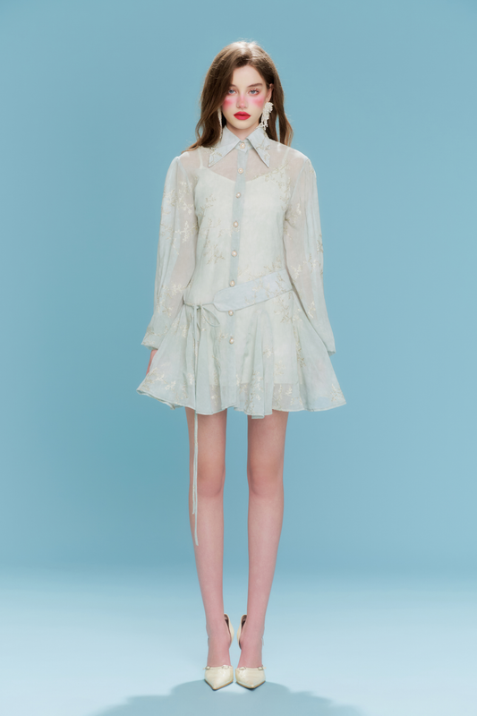 Élise Mint Mini Dress