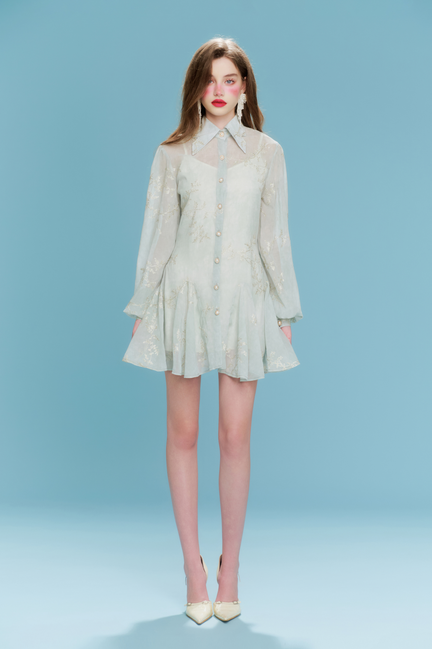 Élise Mint Mini Dress